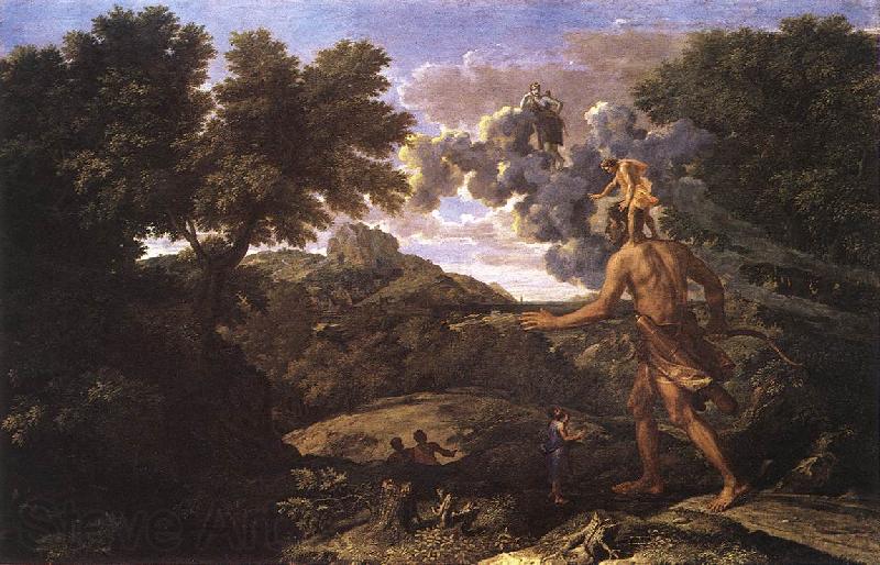 Nicolas Poussin Landscape with Diana and Orion Norge oil painting art